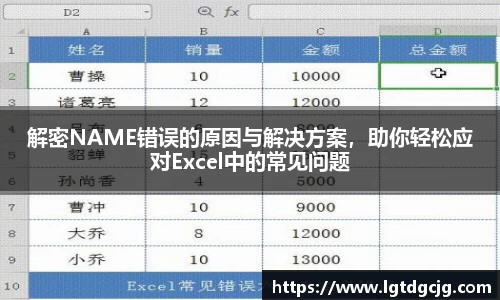 解密NAME错误的原因与解决方案,助你轻松应对Excel中的常见问题